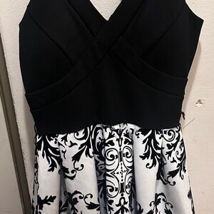 Crystal Doll Black and White Mini Dress